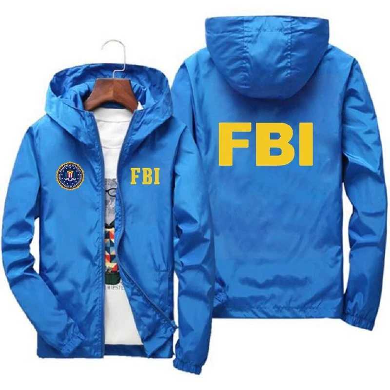 Men's 2024 New Jacket High Quality FBI Printed Outdoor Sports Jacket Spring Hooded Windproof Fashion Casual Brand Sports JacketT260806 - view 4