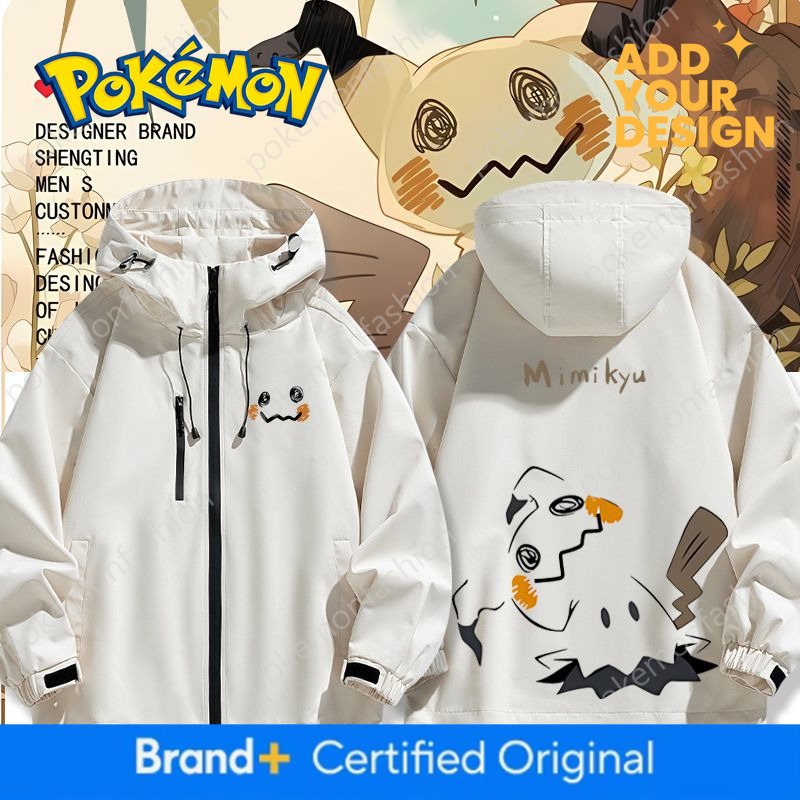 Pokemon Anime Mimikyu Boys Hooded Waterproof Windproof Warm Girls Kawaii Autumn and Winter Jacket Cute Girly Heart 2927