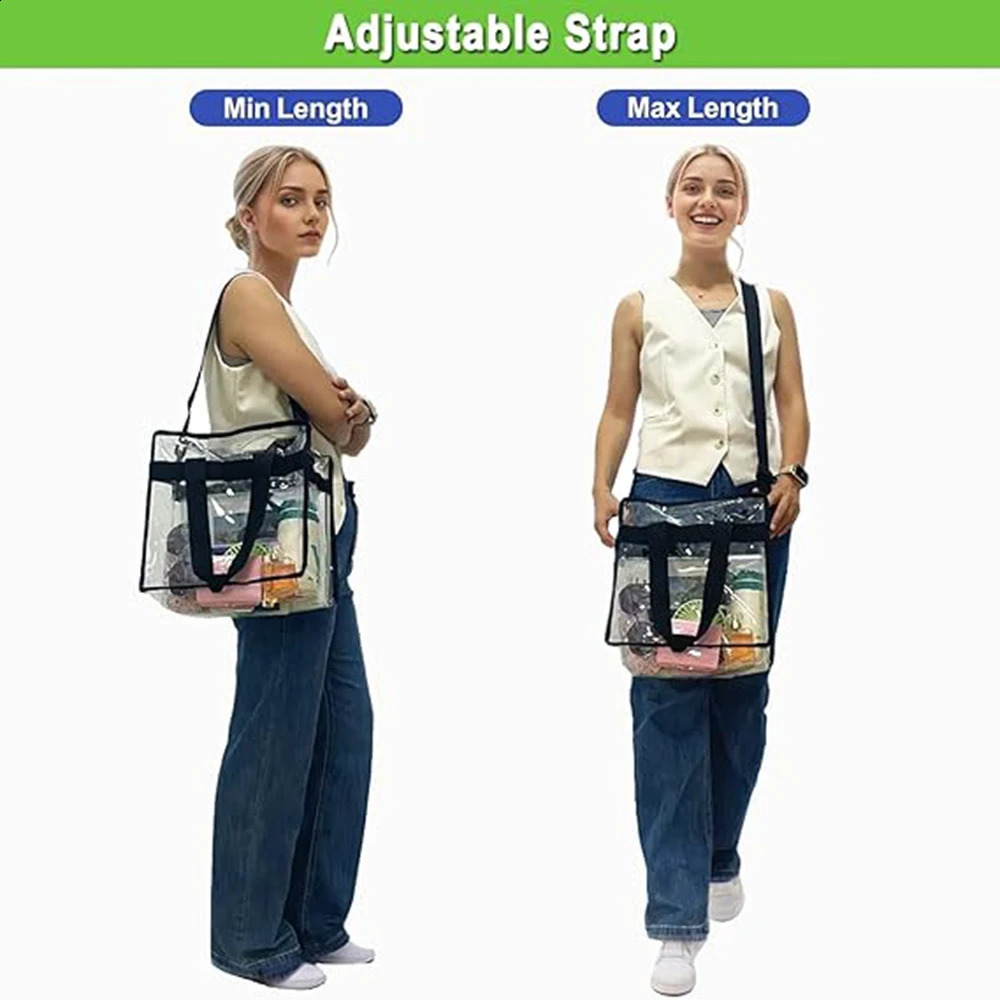 Clear PVC Tote Bag for Women Large Capacity Waterproof Storage Bag for Gym Swimming Travel 260805 - view 3
