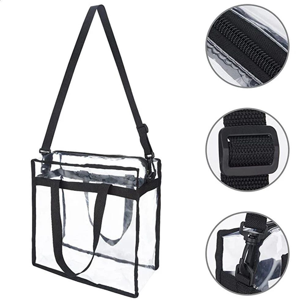 Clear PVC Tote Bag for Women Large Capacity Waterproof Storage Bag for Gym Swimming Travel 260805 - view 7
