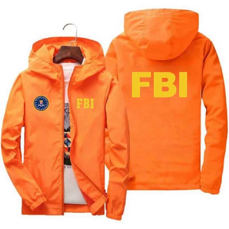 Men's 2024 New Jacket High Quality FBI Printed Outdoor Sports Jacket Spring Hooded Windproof Fashion Casual Brand Sports JacketT260806 - view 5