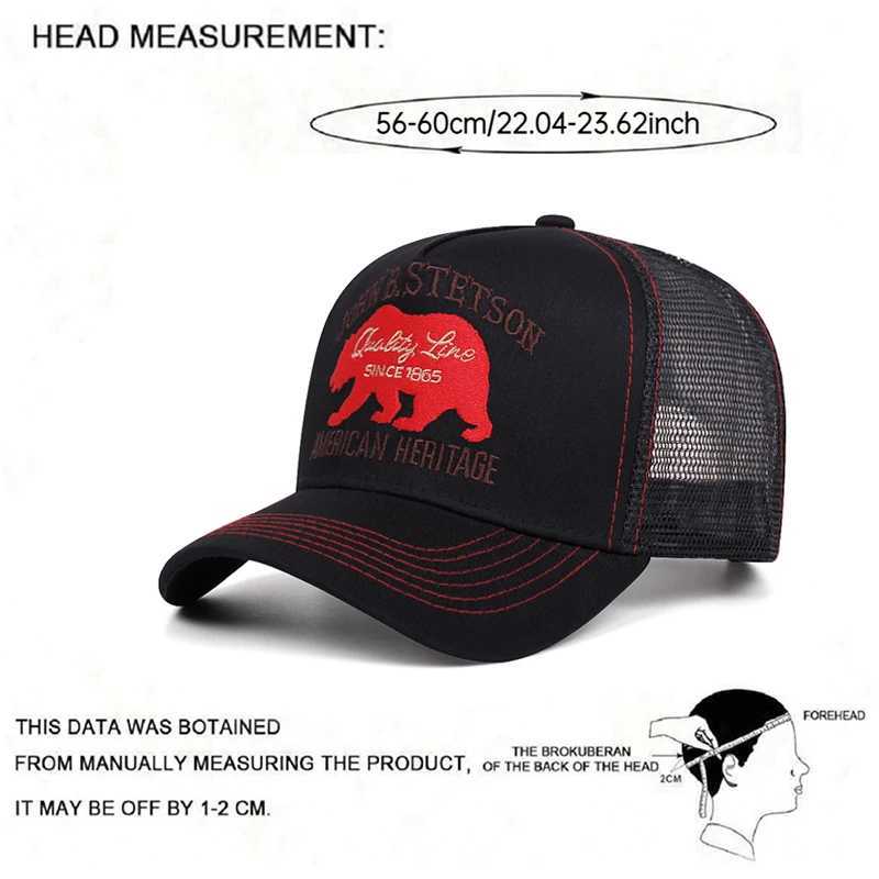 2025 Personalized New Baseball Hat STETSON Red Bear Truck Hat Outdoor Sports Sunshade Hat Daily Casual Wear Breathable Mesh Hat Z260806 - view 7