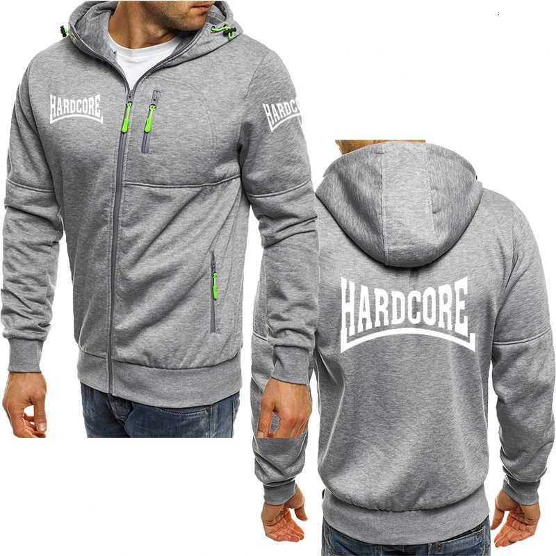 2025 men's hoodie comfortable top Hardcore printed Harajuku fashion casual Spring autumn solid color zipper jacketT260806 - view 7