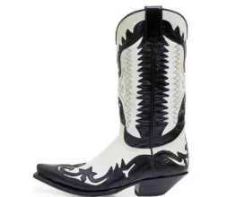 Males Men's WESTern Cowboy Boots Pointed Toe Outdoor Mid-calf Handmade Shoes Black White Boots for Men Zapatos De Hombre H260806 - view 6