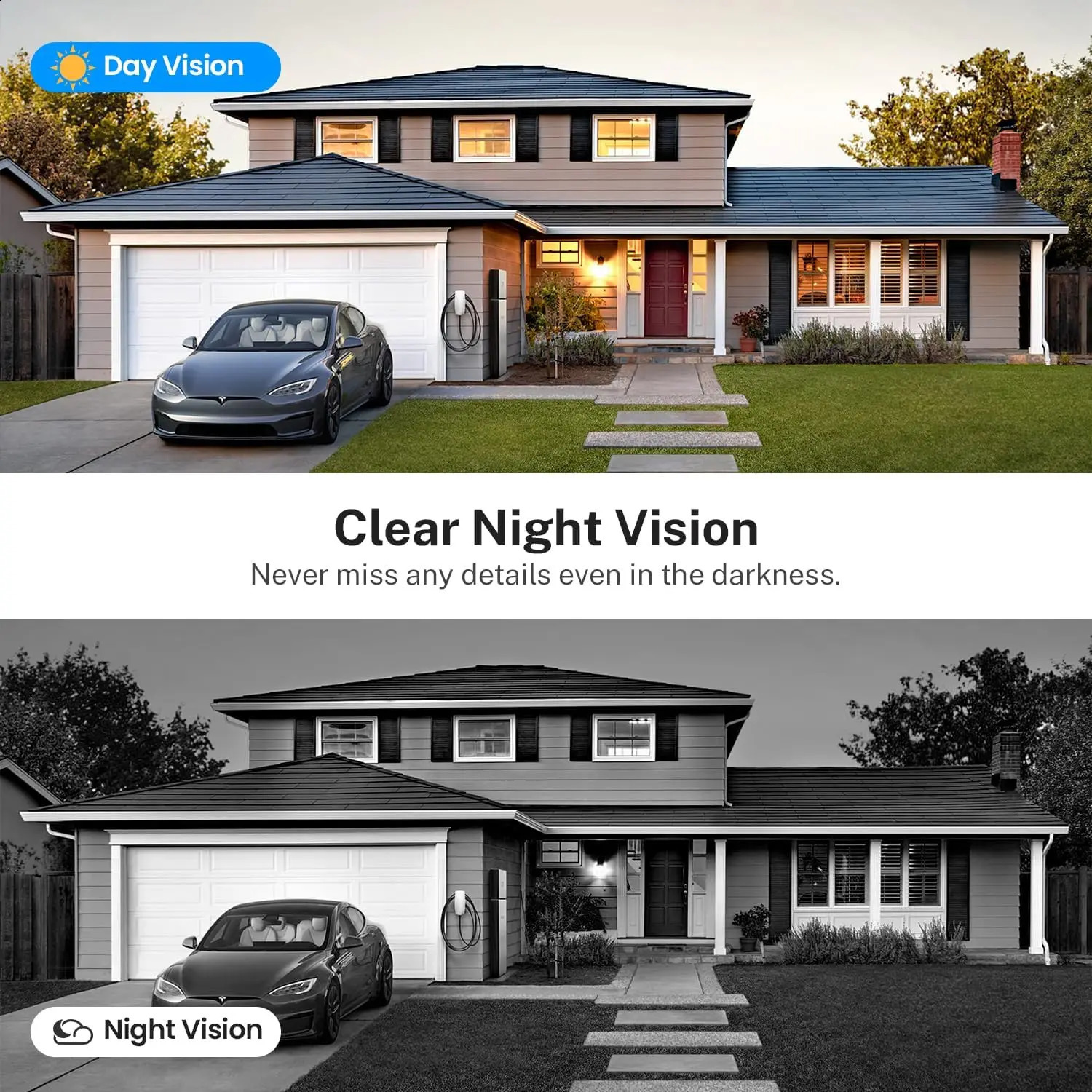 Wireless Wi-Fi Video Doorbell Camera with Two-Way Audio AI Motion Detection Night Vision Cloud Storage 2.4G Wi-Fi Black 260805 - view 7