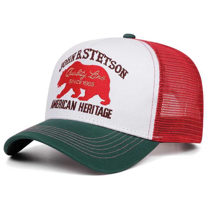 2025 Personalized New Baseball Hat STETSON Red Bear Truck Hat Outdoor Sports Sunshade Hat Daily Casual Wear Breathable Mesh Hat Z260806 - view 5