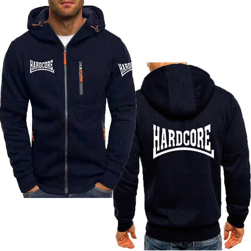 2025 men's hoodie comfortable top Hardcore printed Harajuku fashion casual Spring autumn solid color zipper jacketT260806 - view 4