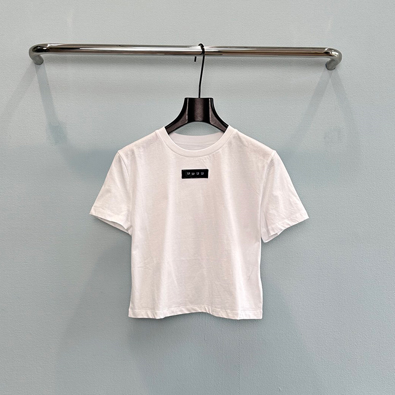 Luxury Maglietta Bianca Basic Donna Lettere Designer Manica Corta Top Fashion Resort Vacanza Street Style-image