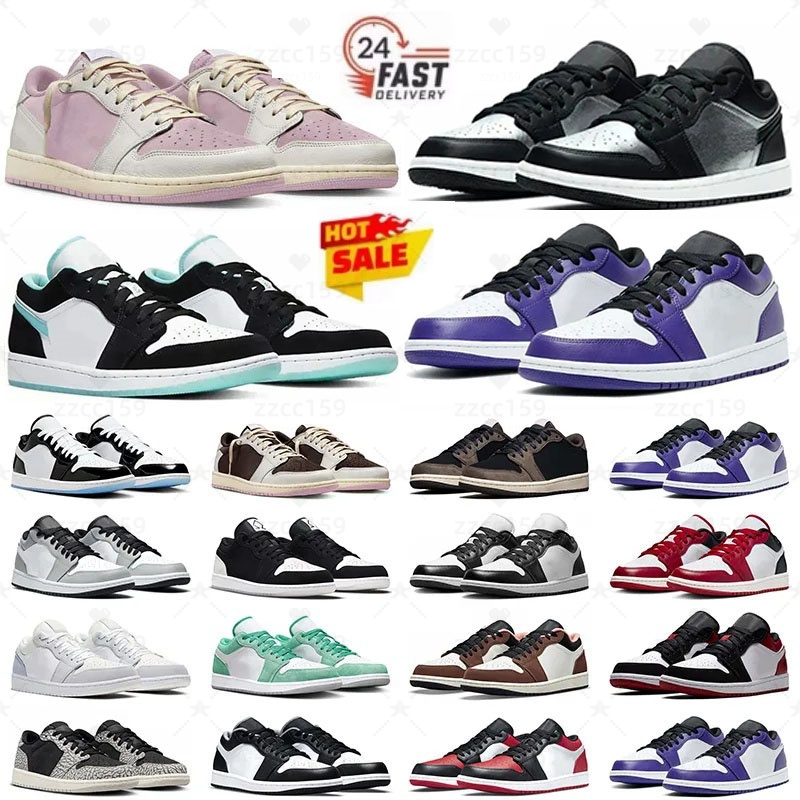 Designer Travi Scott Low 1 Scarpe Scarpe Basse Da Basket Sneakers Nero Bianco S…