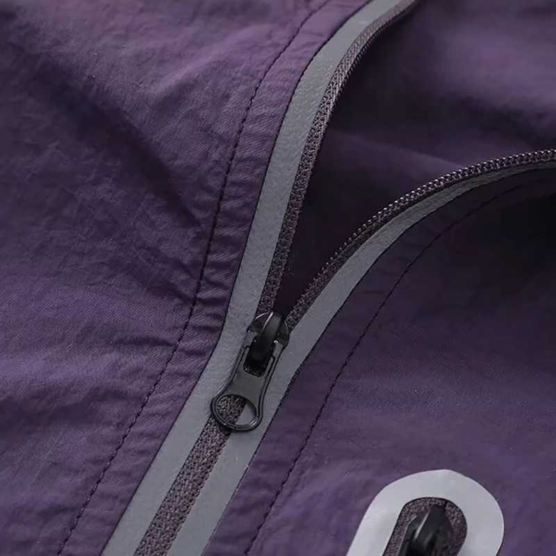 Outdoor Jackets Men's Sun Hooded Protection 3M Reflective Windbreaker Front Reflective Strip Zipper Pocket Thin Cycling Jacket L260807 - view 7