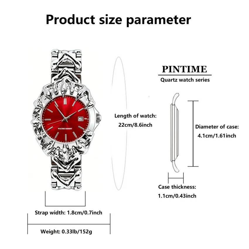 Creative 3D Dragon Y2K Claw Men Alabaster Gothic Quartz Stainless Steel Band Reloj Relogio Masculino 2026 Ins Watch 26Y0807 - view 7