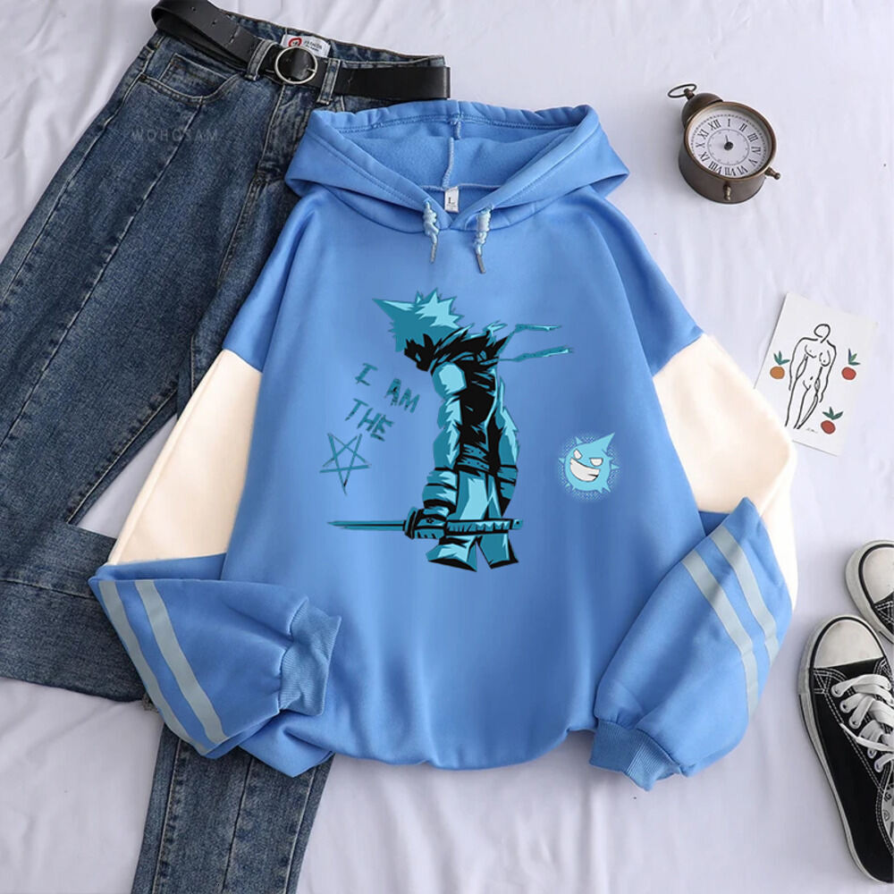 Japan Soul Eater Manga Graphic Printed Hoodies Vintage Oversized Hooded Sweatshirt Long Sleeves Cotton Hoodie Men Women Clothes - view 4