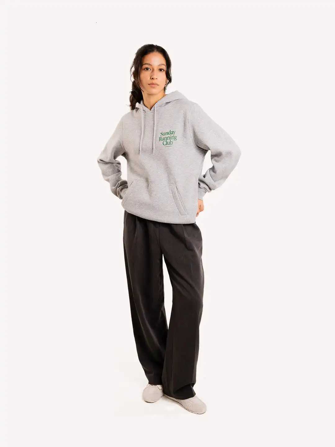 Running Club Sunday Oversized Hoodie Women Men Warm in Autumn Winter Hoodies Thick Fleece Warmth Pullover Harajuku Female HoodieT260807 - view 4