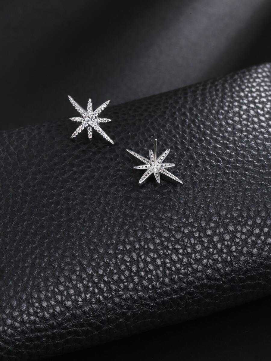 Cubic Zirconia Star Stud Earrings H260806 - view 3