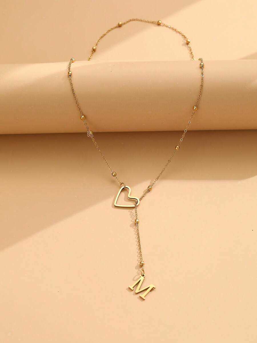 1pc Stainless Steel 26 Letters Necklace Women Pendant Choker Initial Necklace Jewelry Gift Non-Fading H260807 - view 3