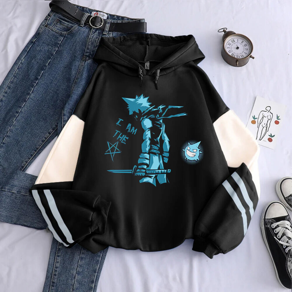 Japan Soul Eater Manga Graphic Printed Hoodies Vintage Oversized Hooded Sweatshirt Long Sleeves Cotton Hoodie Men Women Clothes - view 3
