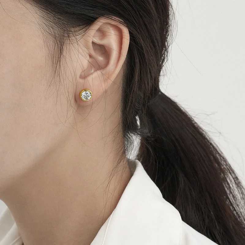 1 Pair/2 Pcs Cubic Zirconia Stud Earrings for Women Gold/ Silver Color Moissanite Earing Set Fashion Jewelry Size 3-8 MM Z260806 - view 4