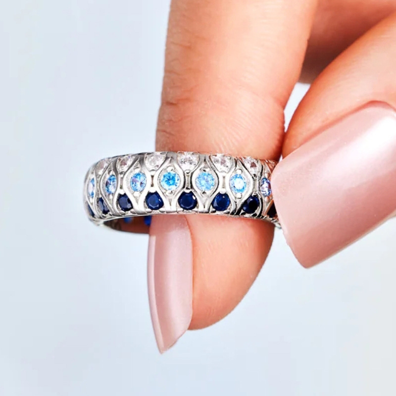 2026 Choucong Ins Top Sell Wedding Rings Vintage Jewelry 925 Silver Fill Round 5A Cubic Zirconia CZ Diamond Eternity Party Women Stackable Ring For Lo - view 3