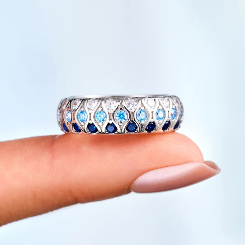 2026 Choucong Ins Top Sell Wedding Rings Vintage Jewelry 925 Silver Fill Round 5A Cubic Zirconia CZ Diamond Eternity Party Women Stackable Ring For Lo - view 5
