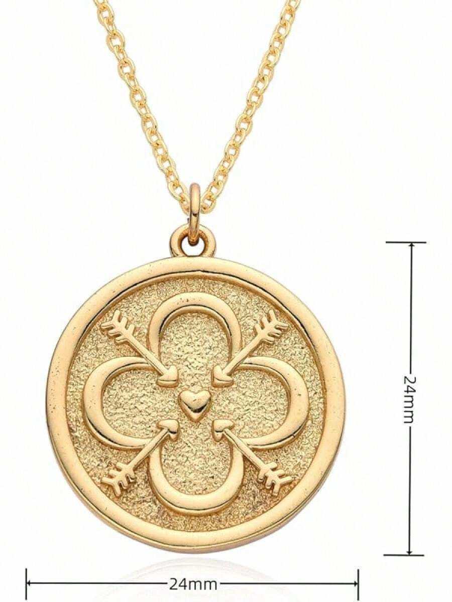 Dainty Necklace Initial Necklace Women Round Moon Pendant Chain Coin Necklaces2025 H260806 - view 3