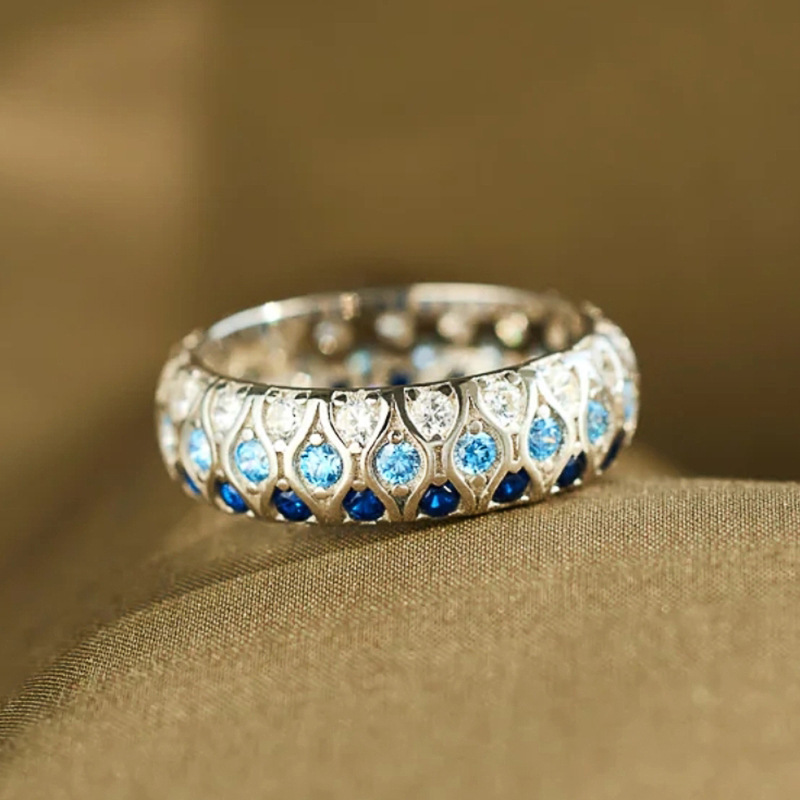 2026 Choucong Ins Top Sell Wedding Rings Vintage Jewelry 925 Silver Fill Round 5A Cubic Zirconia CZ Diamond Eternity Party Women Stackable Ring For Lo - view 4