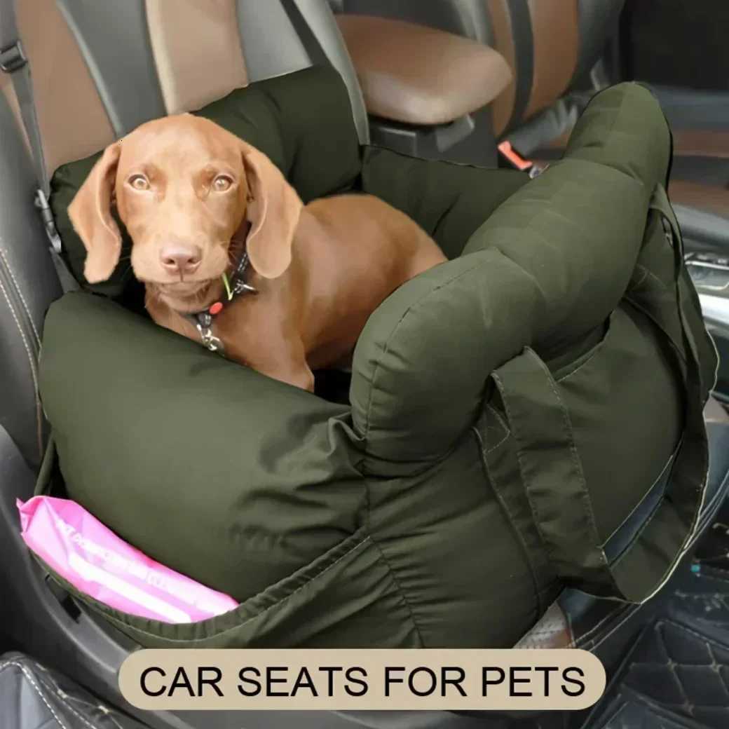 Car Seat with Safety Dog Belt - Non-Slip Pet Car Bed for Small Dogs Washable Travel Carrier with Secure Straps for Safe Car N260808 - view 6