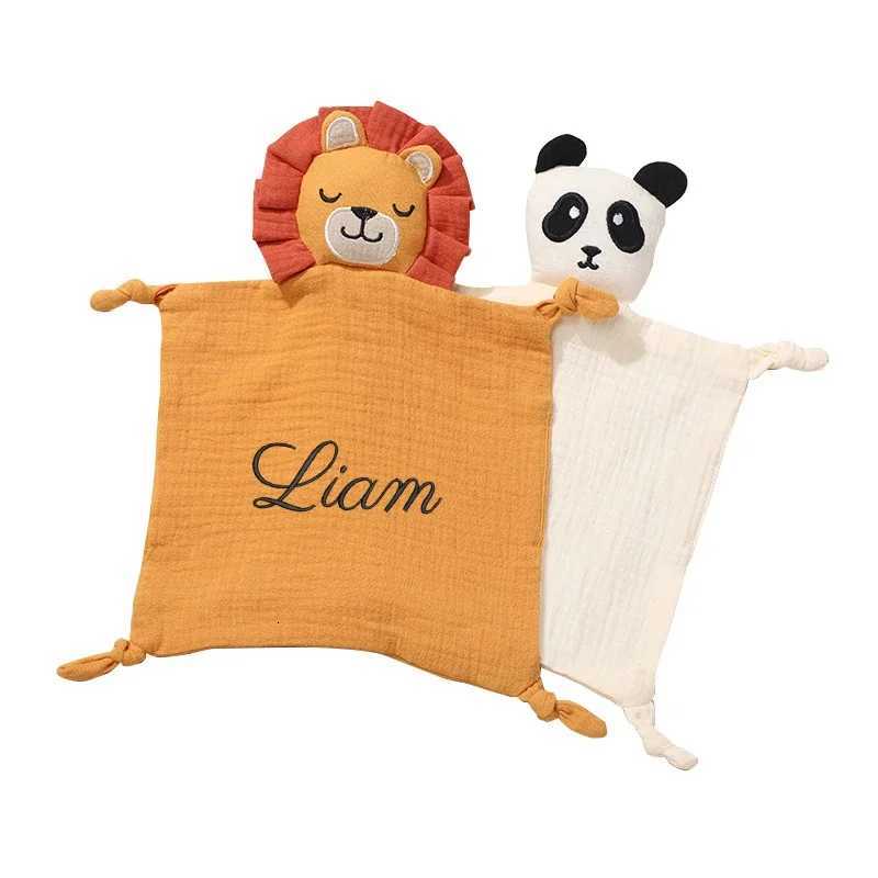 Personalized Name Baby Cotton Muslin Comforter Newborn Securi Blanket Appease Towel Saliva Towel X260808 - view 1