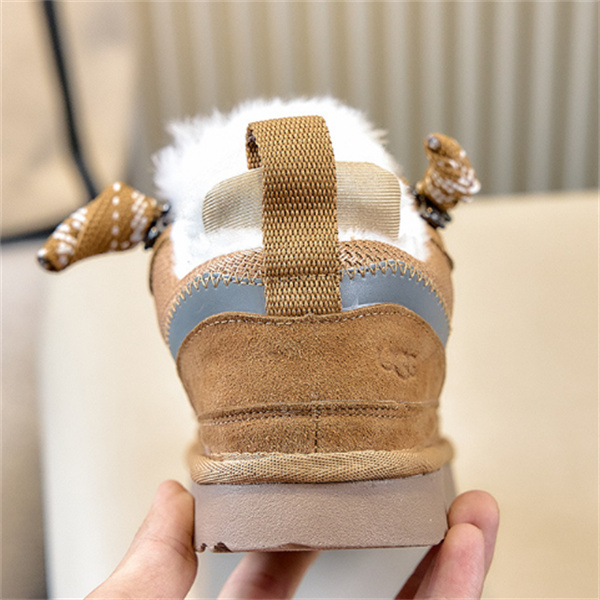 Fashion Luxury Winter snow Boot Designer Australian Platform For Leather Warm Ankle Fur Booties Boots Kids shoes with Anti-slip soft sole - view 5