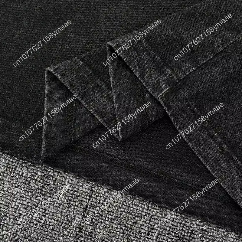 44 LABEL GROUP Cotton Trendy Vintage Tshirt Washed Tee Mens Women Hip Hop Letter Print Quality Top Streetwear Oversized Casual - view 6