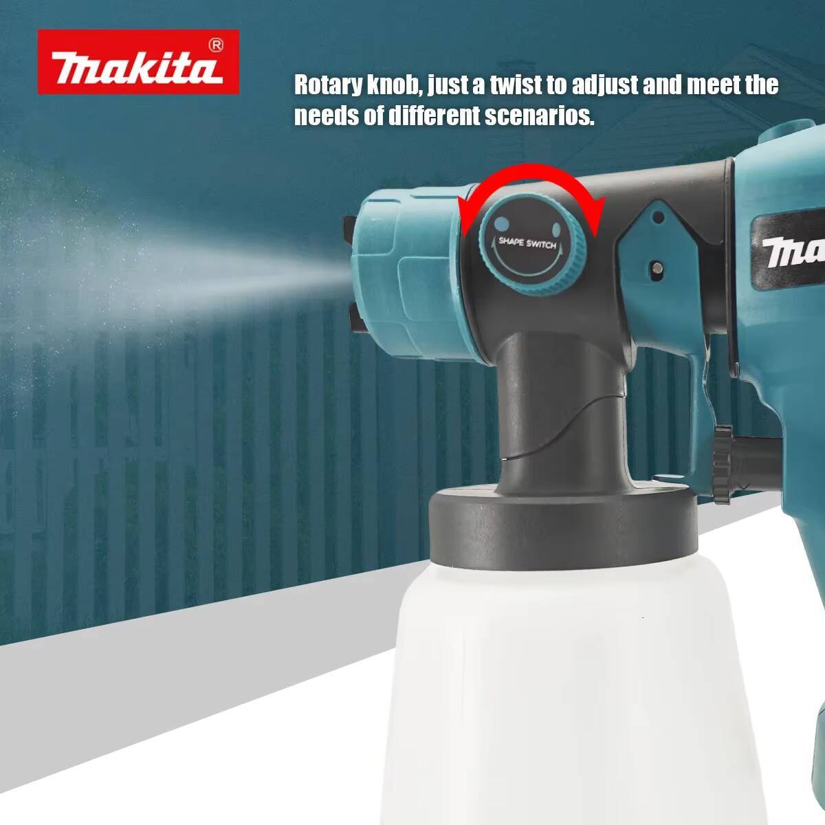 Makita 800ML Electric Spray Gun High Power Paint Sprayer for Auto And Household Use - Efficient Spraying Tool W260808 - view 6