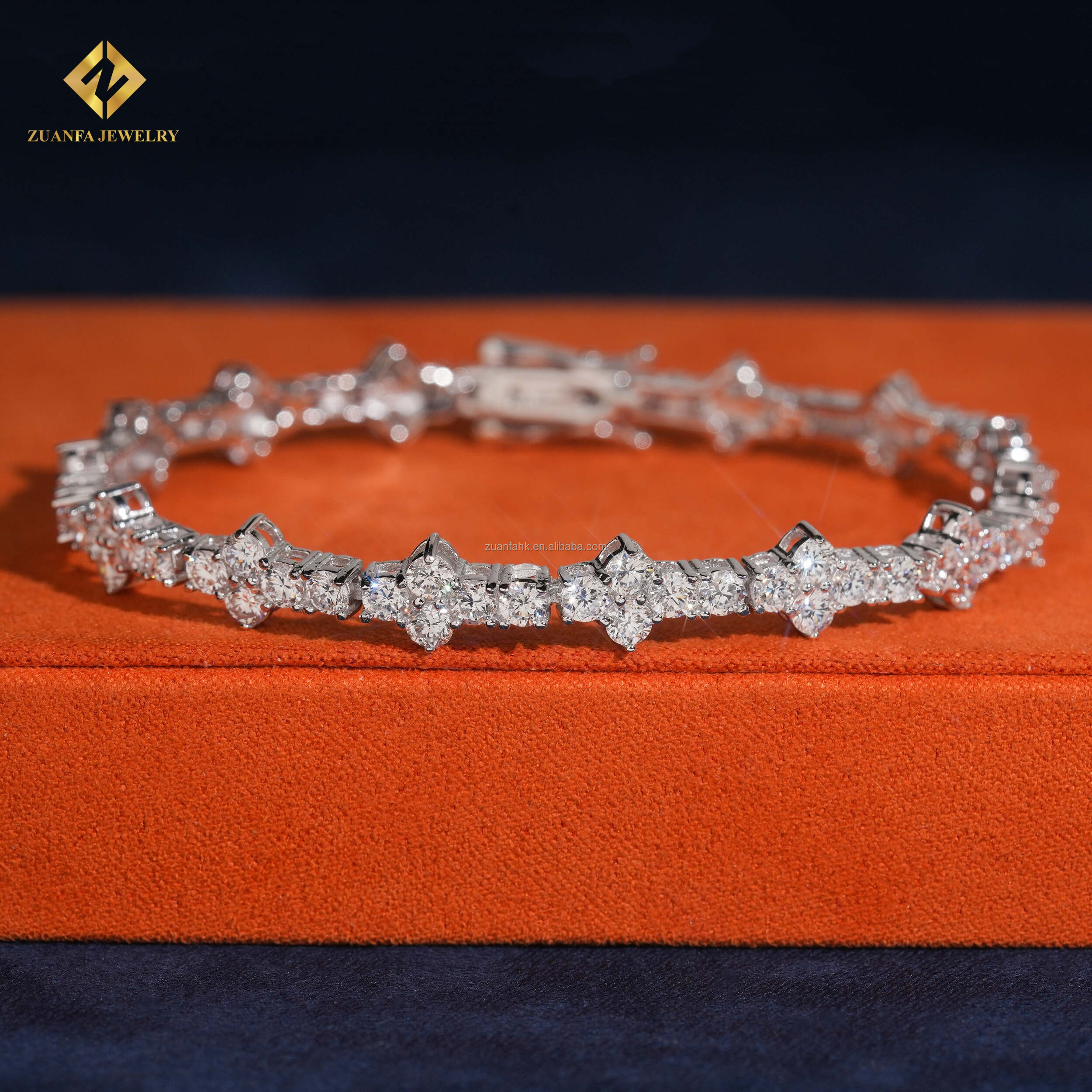 Luxury Wedding 3mm Tennis Bracelet Sterling Silver S925 Hip Hop Lab Grown Diamond Cluster Bracelet With IGI Certificate - view 4