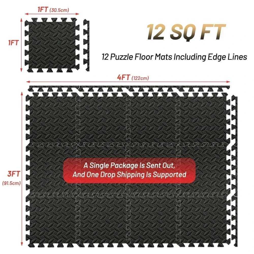 4~20Pcs Puzzle Fitness Mat Eva Interlocking Foam Floor Tiles for Home Gym Home Gym Equipment Mat Non-Slip Floor Mat for Kids X260808 - view 7