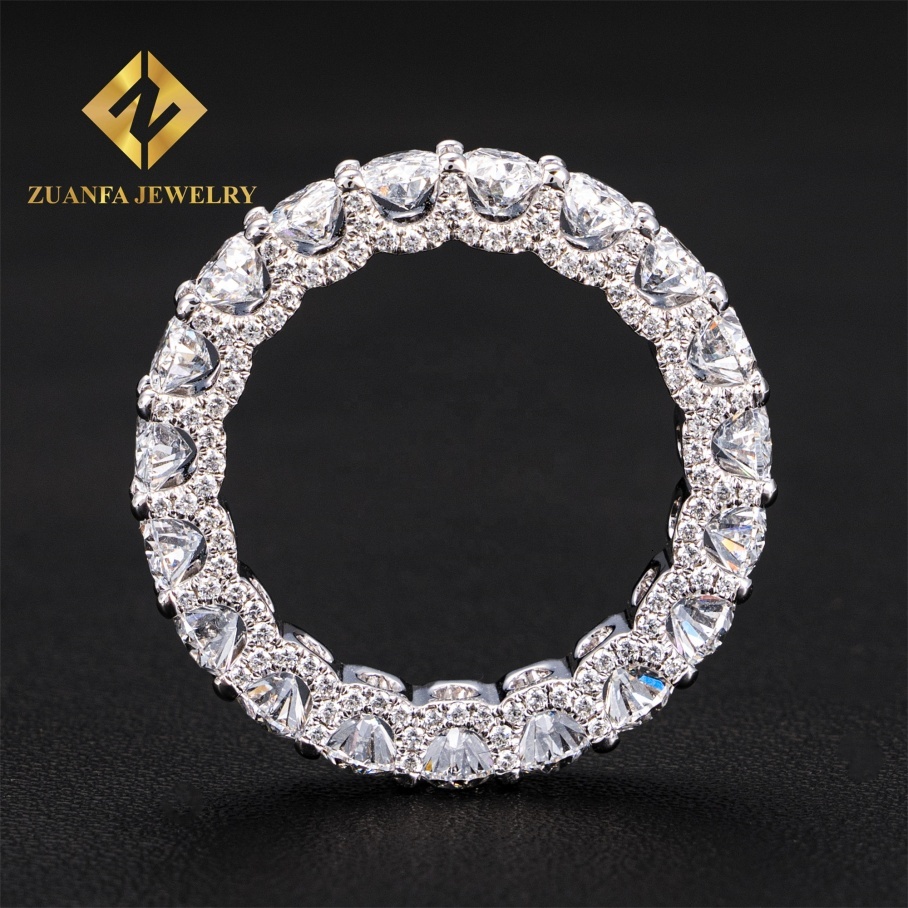 Unique Elegant Fire Jewelry 18k Solid Gold Luxury Bridal Wedding Jewelry Oval 30 Points Lab Grown Diamond Engagement Band Ring - view 7