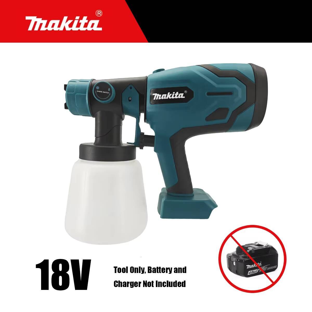 Makita 800ML Electric Spray Gun High Power Paint Sprayer for Auto And Household Use - Efficient Spraying Tool W260808 - view 7