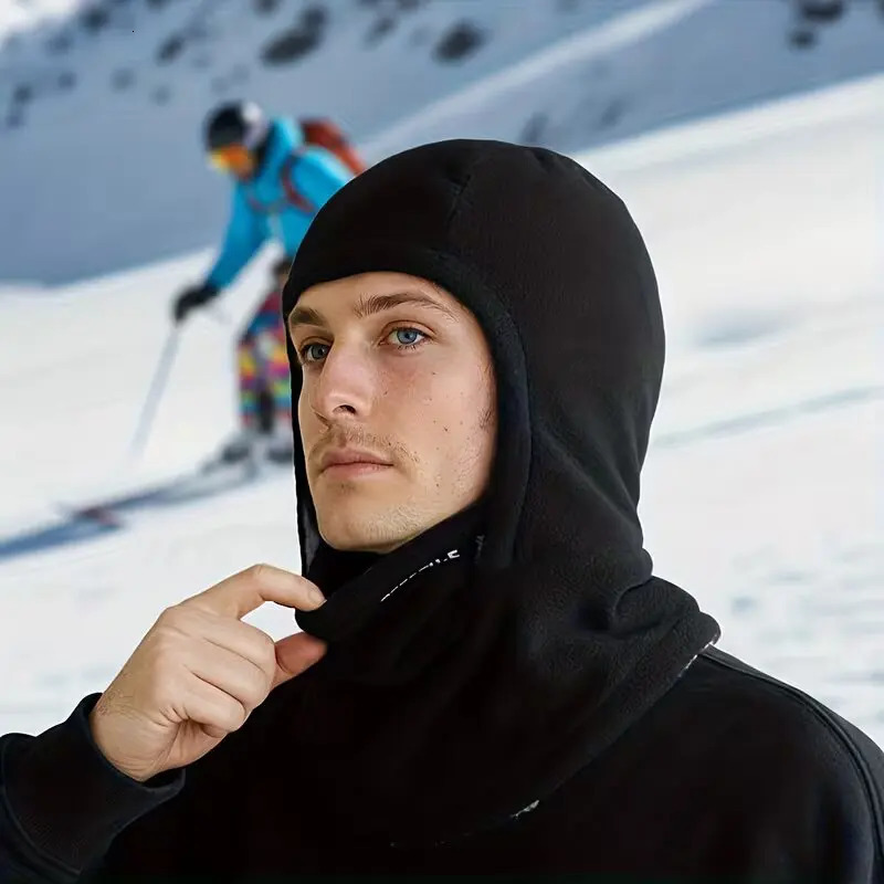 Fleece Balaclava Cycling Cap Cold-proof Windproof Warm Hood and Hat Thicken Thermal Ski Windproof Cap Women Men 260807 - view 7