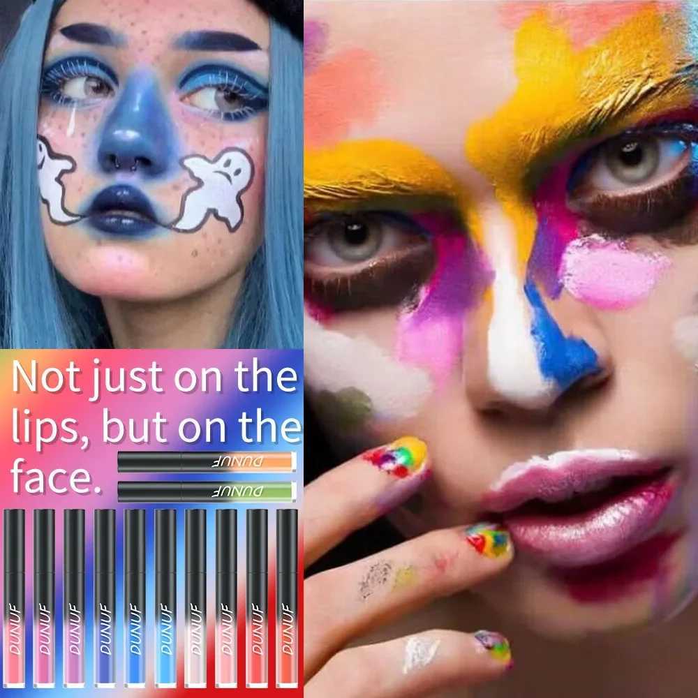 Matte 32 Color Lasting Lipstick Lip Gloss Moisturizing Non-stick Cup Halloween Party Purple Blue Black Highly Pigments Lip Glaze N260808 - view 4