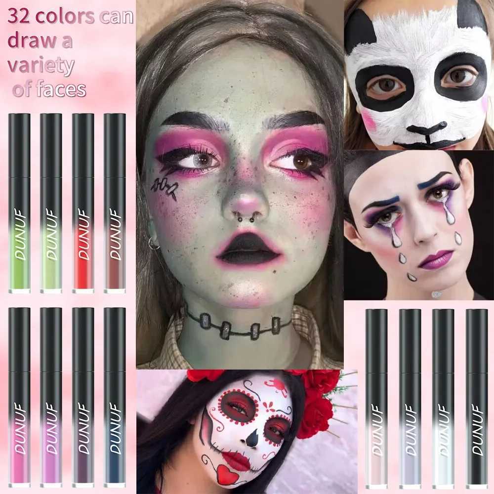 Matte 32 Color Lasting Lipstick Lip Gloss Moisturizing Non-stick Cup Halloween Party Purple Blue Black Highly Pigments Lip Glaze N260808 - view 3