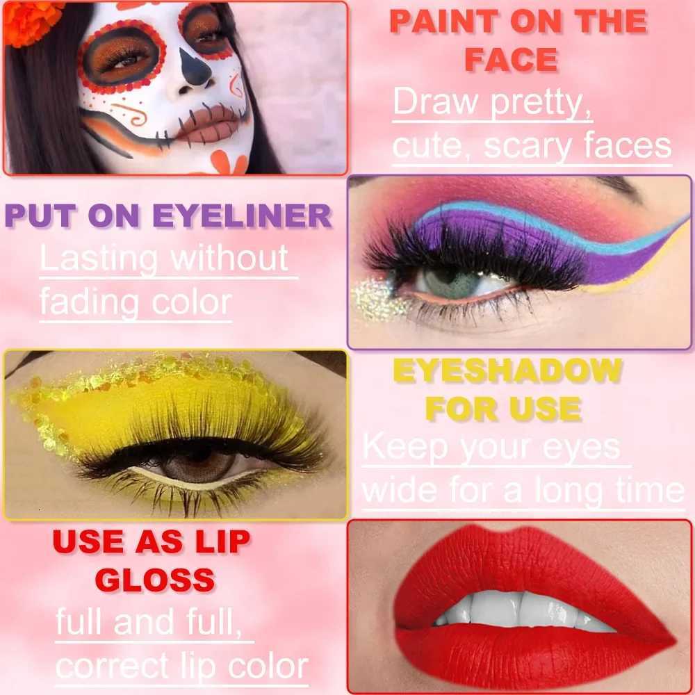 Matte 32 Color Lasting Lipstick Lip Gloss Moisturizing Non-stick Cup Halloween Party Purple Blue Black Highly Pigments Lip Glaze N260808 - view 5