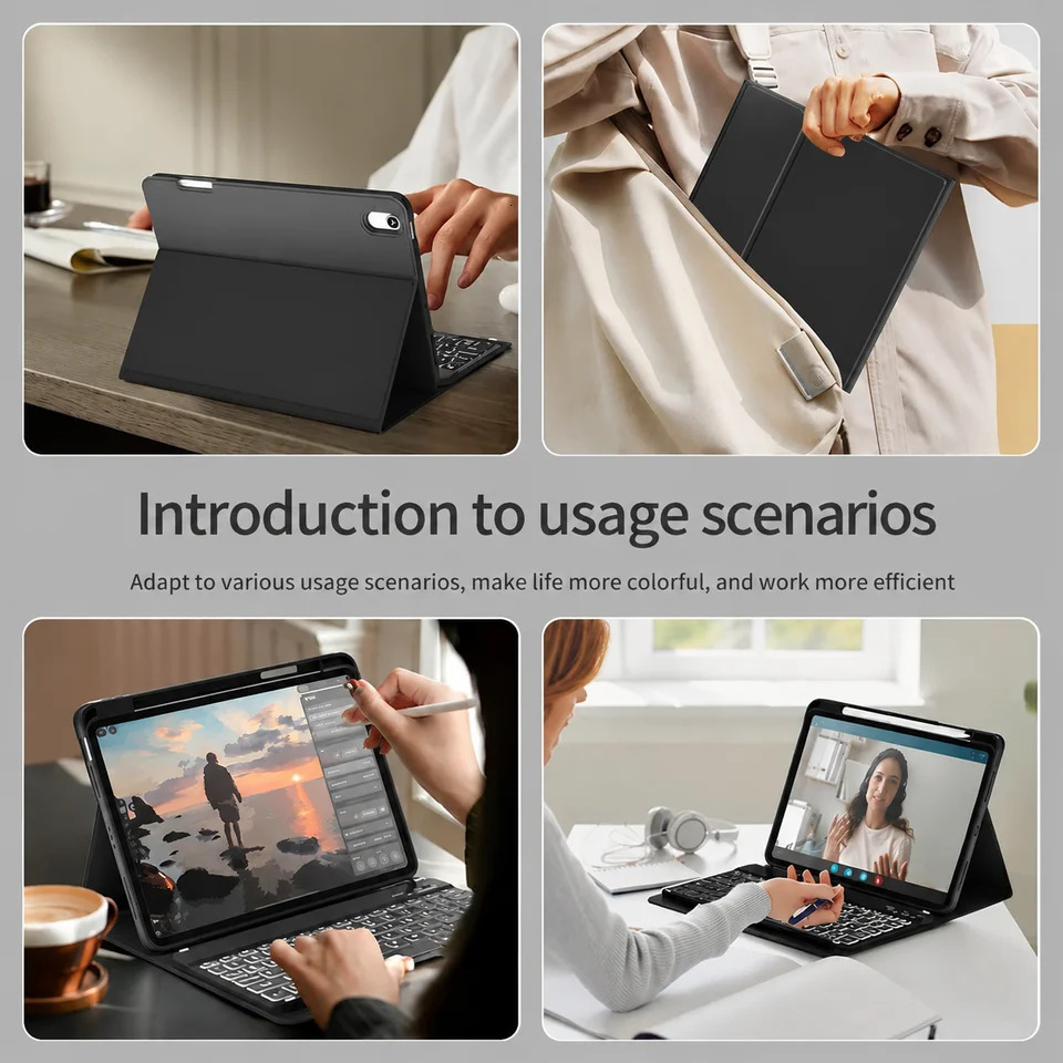Case for iPad Air 11 4 5 10th 109 11th Detachable Wireless Bluetooth Keyboard 7th 8th 9th 102 Cover Support Charging 260808 - view 7