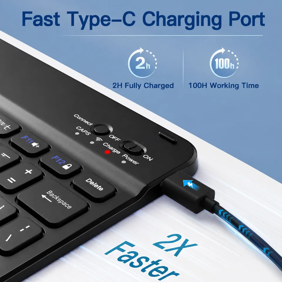 Case for iPad Air 11 4 5 10th 109 11th Detachable Wireless Bluetooth Keyboard 7th 8th 9th 102 Cover Support Charging 260808 - view 6