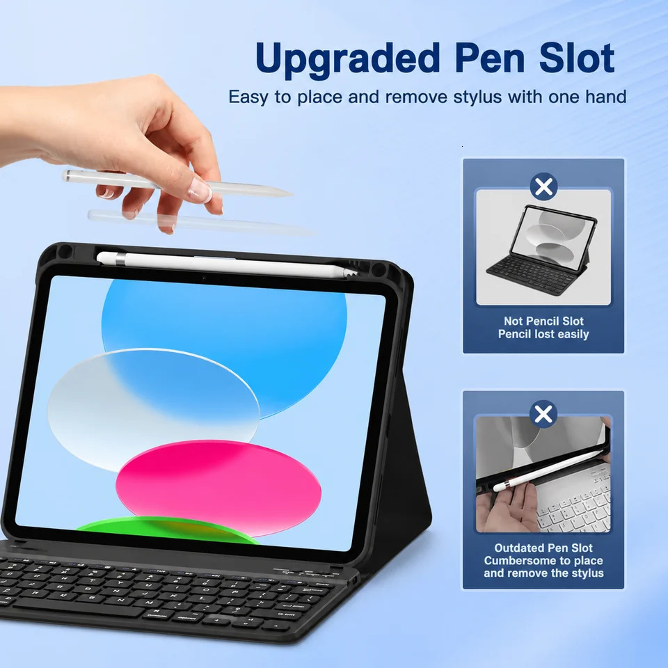 Case for iPad Air 11 4 5 10th 109 11th Detachable Wireless Bluetooth Keyboard 7th 8th 9th 102 Cover Support Charging 260808 - view 5