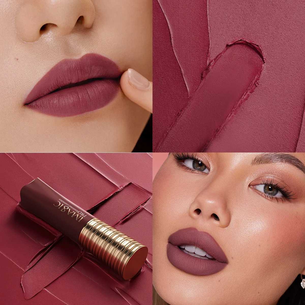 Lipstick IMAGIC Lipstick Matte No-stick Long Lasting Waterproof Lip Stick Smudge-free Classic Highly Pigmented Lip Tint Makeup N260808 - view 4