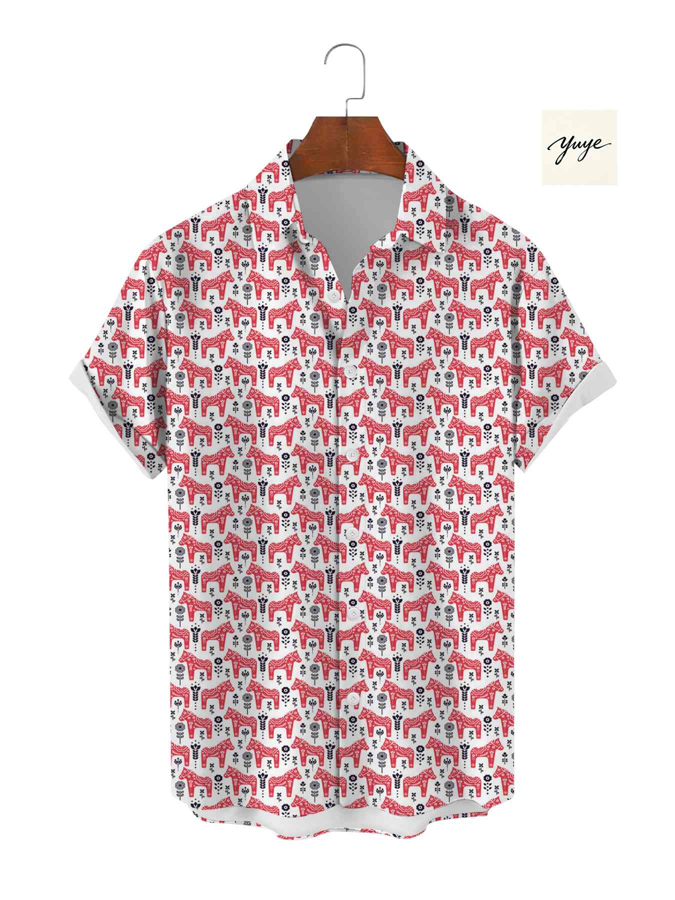 Men's Short Sleeve Shirt Casual Animal Floral Geometric Print Button Down Summer Hawaiian Beach Shirt for Men - view 3