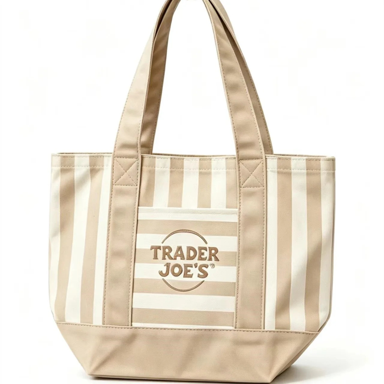 Pastel Striped Trader Joes Mini Canvas Tote Bag Summer MACaron Color Reusable Small Grocery Storage Handbag 260810 - view 5