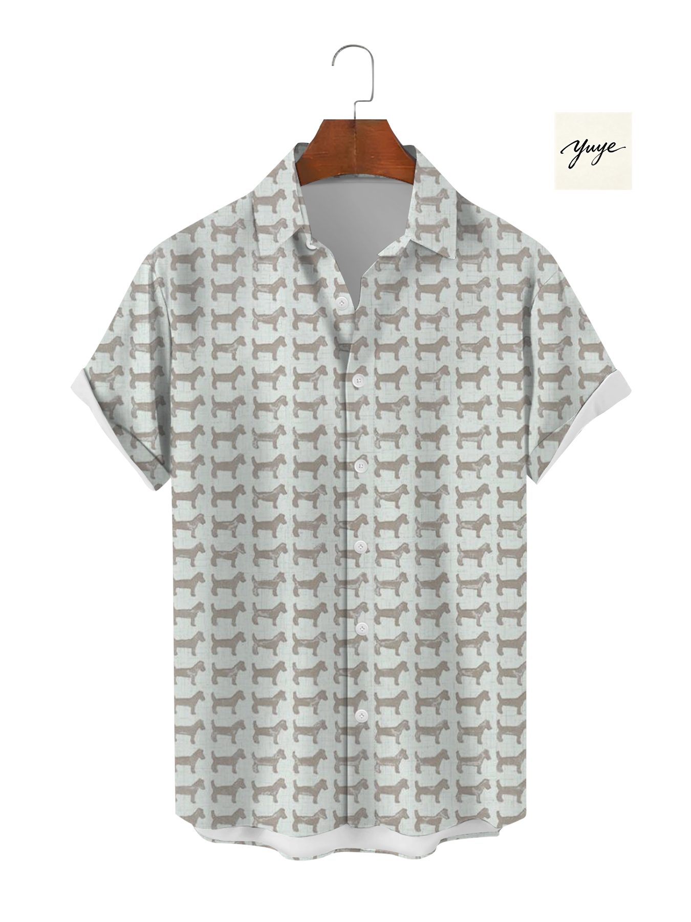 Men's Short Sleeve Shirt Casual Animal Floral Geometric Print Button Down Summer Hawaiian Beach Shirt for Men - view 8