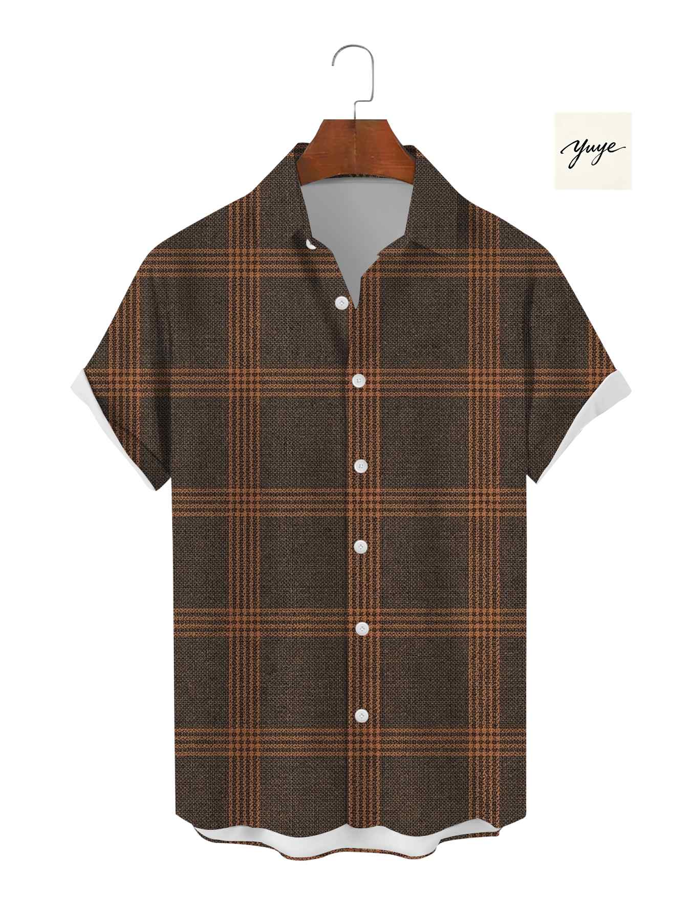 Men's Graphic Short Sleeve Shirt Novelty 3D Print Wolf Floral Geometric Pattern Casual Streetwear Button Down Shirt for Men - view 5