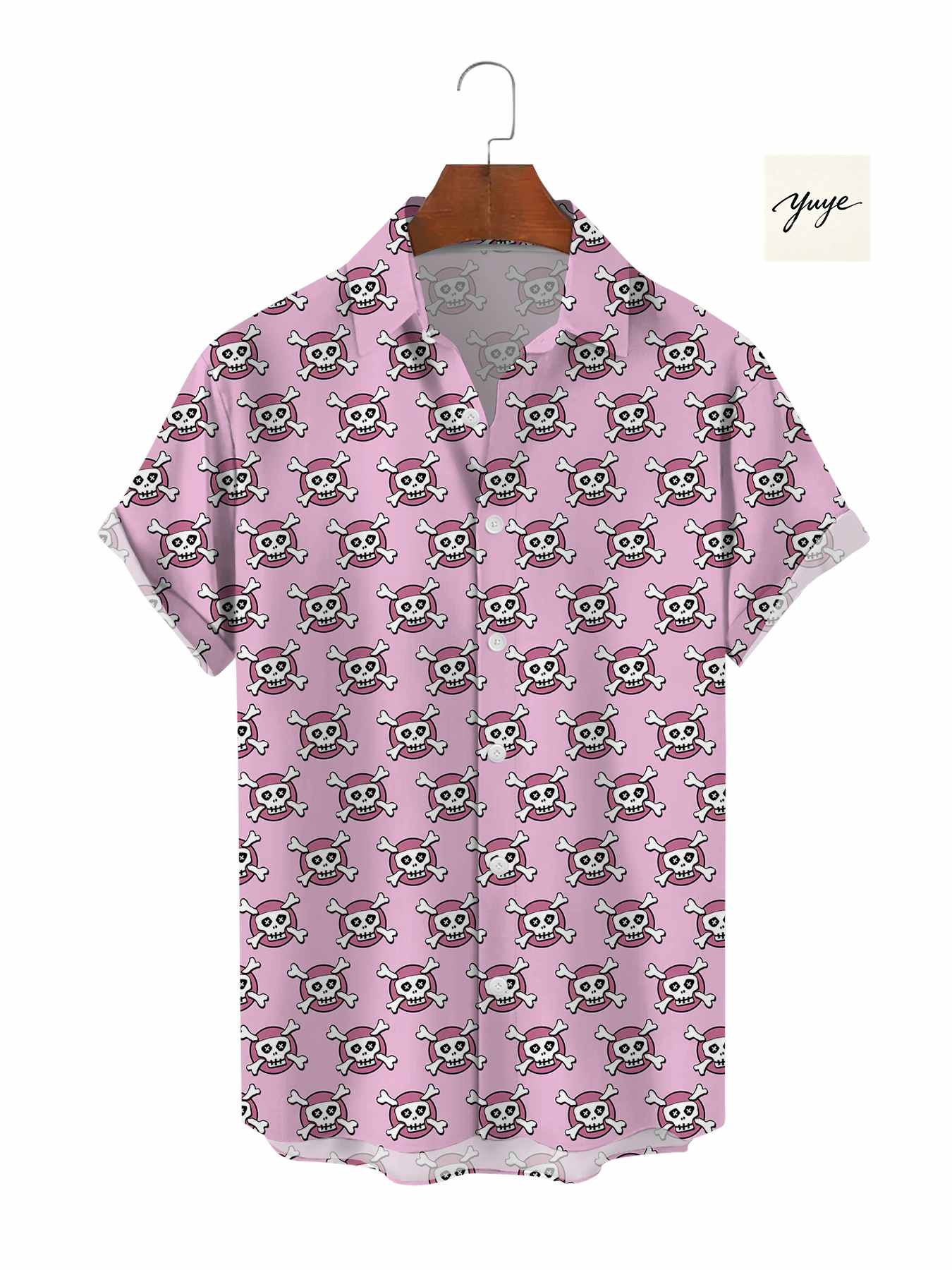 Men's Pink Hawaiian Shirt Short Sleeve Floral Flamingo Print Casual Summer Beach Vacation Button Down Shirt for Men - view 5