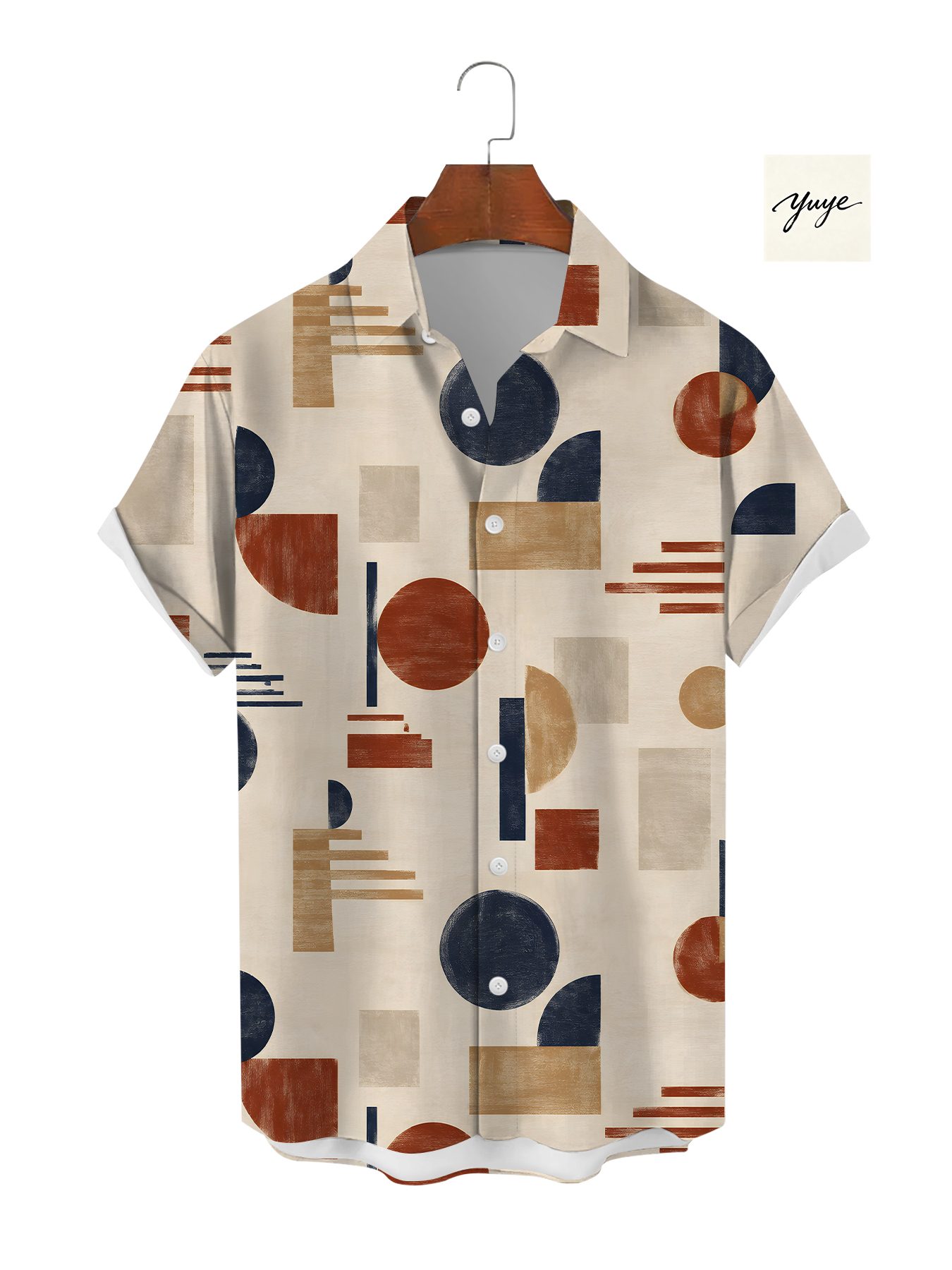 Men's Vintage Tropical Shirt Short Sleeve Retro Floral Pattern Casual Summer Vacation Cruise Button Up Shirt for Men - view 7