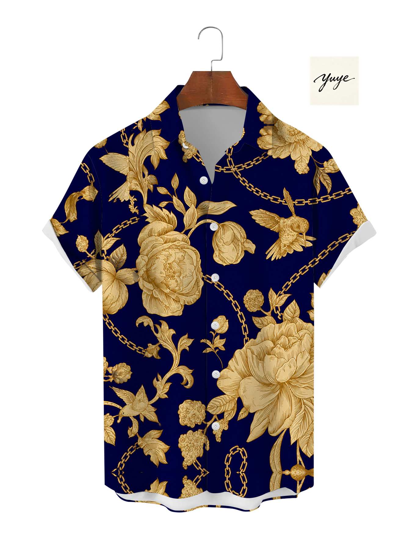 Men's Graphic Short Sleeve Shirt Novelty 3D Print Wolf Floral Geometric Pattern Casual Streetwear Button Down Shirt for Men - view 6