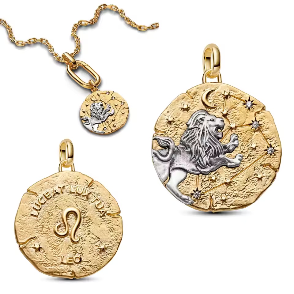 2026 NEW 925 Sterling Silver Zodiac Coin Dangle Charms Fit ME bracelet Necklace DIY for women Gift Fine jewelry wholesale - view 8
